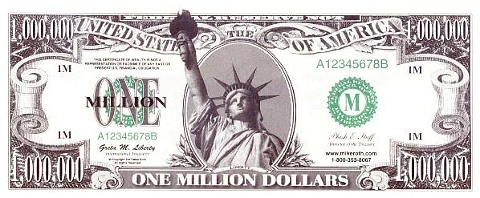 Million Dollar Bill Front