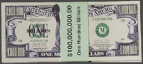 Stack of Million Dollar Bills